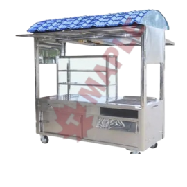 Custom Made S/S Hawker Stall CW Burger Stall & 2 Tier Overshelf Only