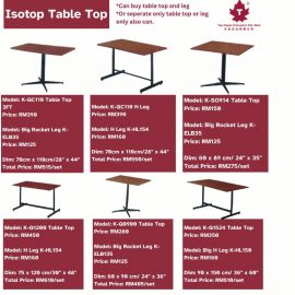Rectangular Table Top K-Q1524 C/W Big H Leg K-HL154