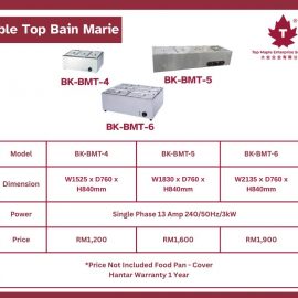 Table Top 4 Hole Bain Marie BK-BMT-4